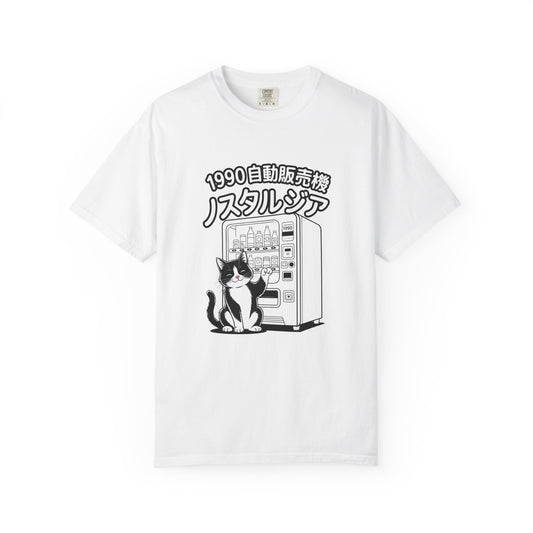 Retro Vending Machine Cat Shirt, Japanese Nostalgia Tee, 90s Japan Graphic