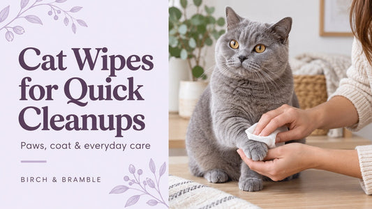 Cat Wipes for Quick Cleanups: a cat having a front paw gently wiped.