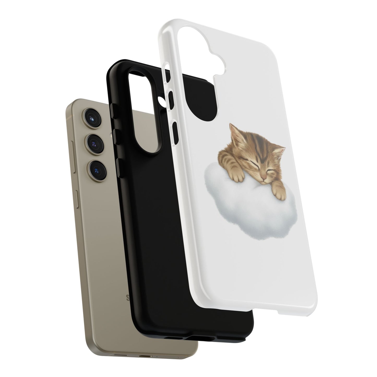 Kitten on Clouds Tough Phone Case | Shockproof Protective Phone Case