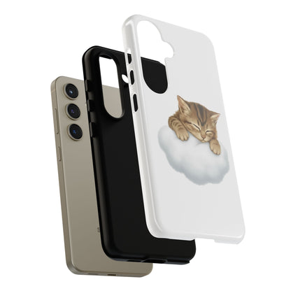 Kitten on Clouds Tough Phone Case | Shockproof Protective Phone Case