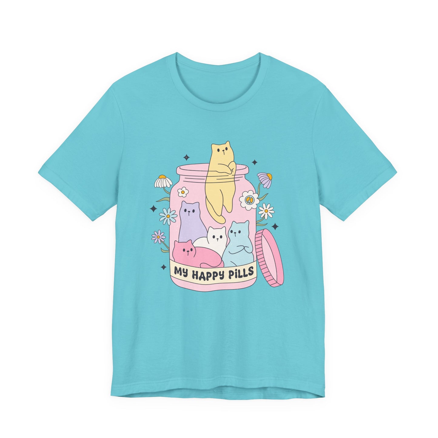 Mental Health Cats TShirt, My Happy Cat Pills, Cute Cat Lover Tee, Mental Health Awareness Shirt, Positive Vibes, Quirky, Self Care Clothing