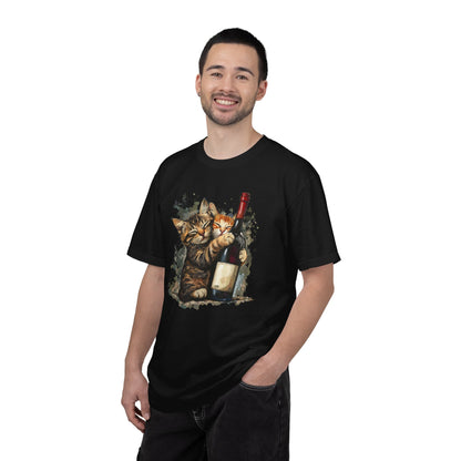Funny Cats and Wine Unisex T-shirt, Animal Lover Gift, Fur Parents, Cat and Wine Lovers, Funny Cat Shirt, Cat Owner Tee, Wine and Cat Shirt,