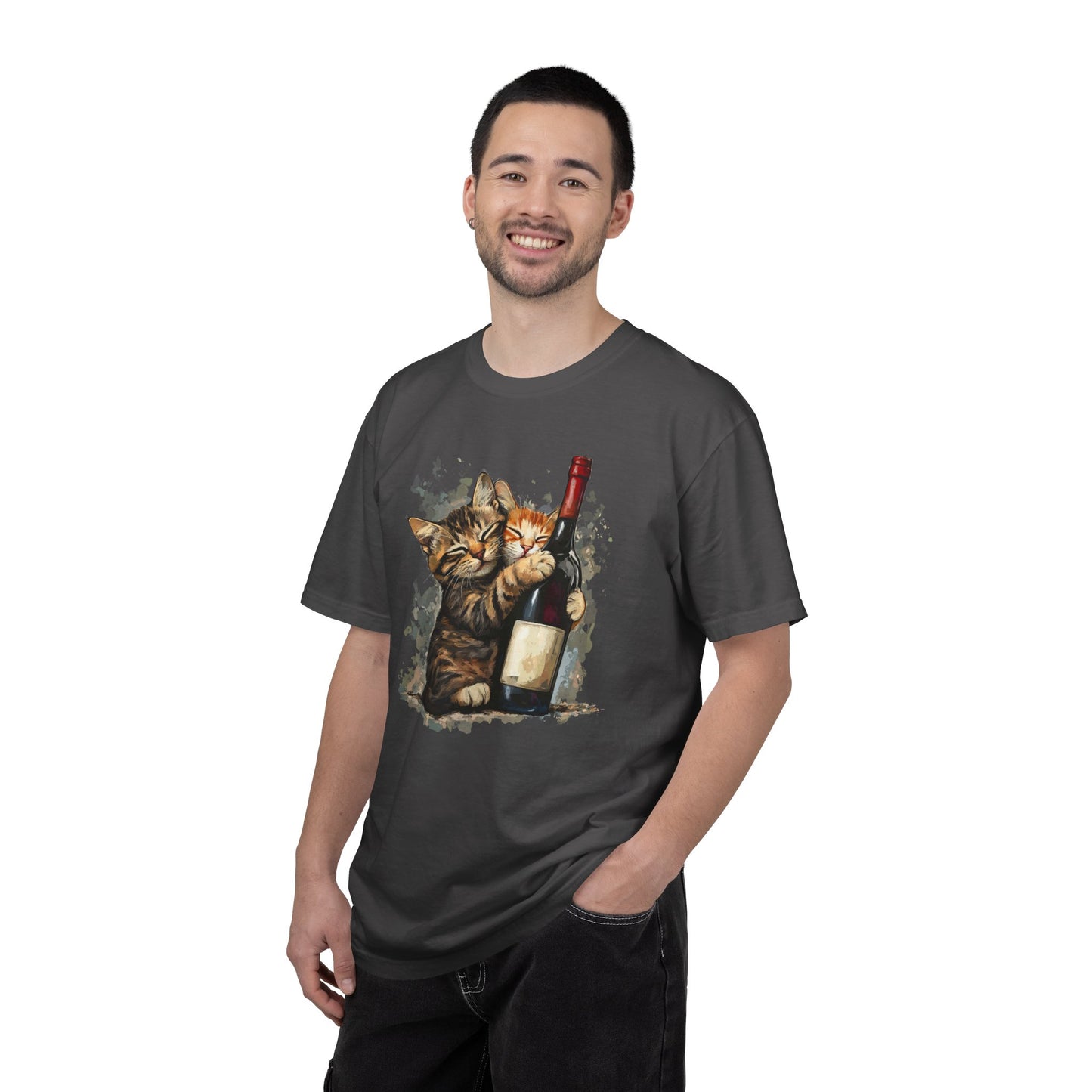 Funny Cats and Wine Unisex T-shirt, Animal Lover Gift, Fur Parents, Cat and Wine Lovers, Funny Cat Shirt, Cat Owner Tee, Wine and Cat Shirt,