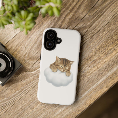 Kitten on Clouds Tough Phone Case | Shockproof Protective Phone Case