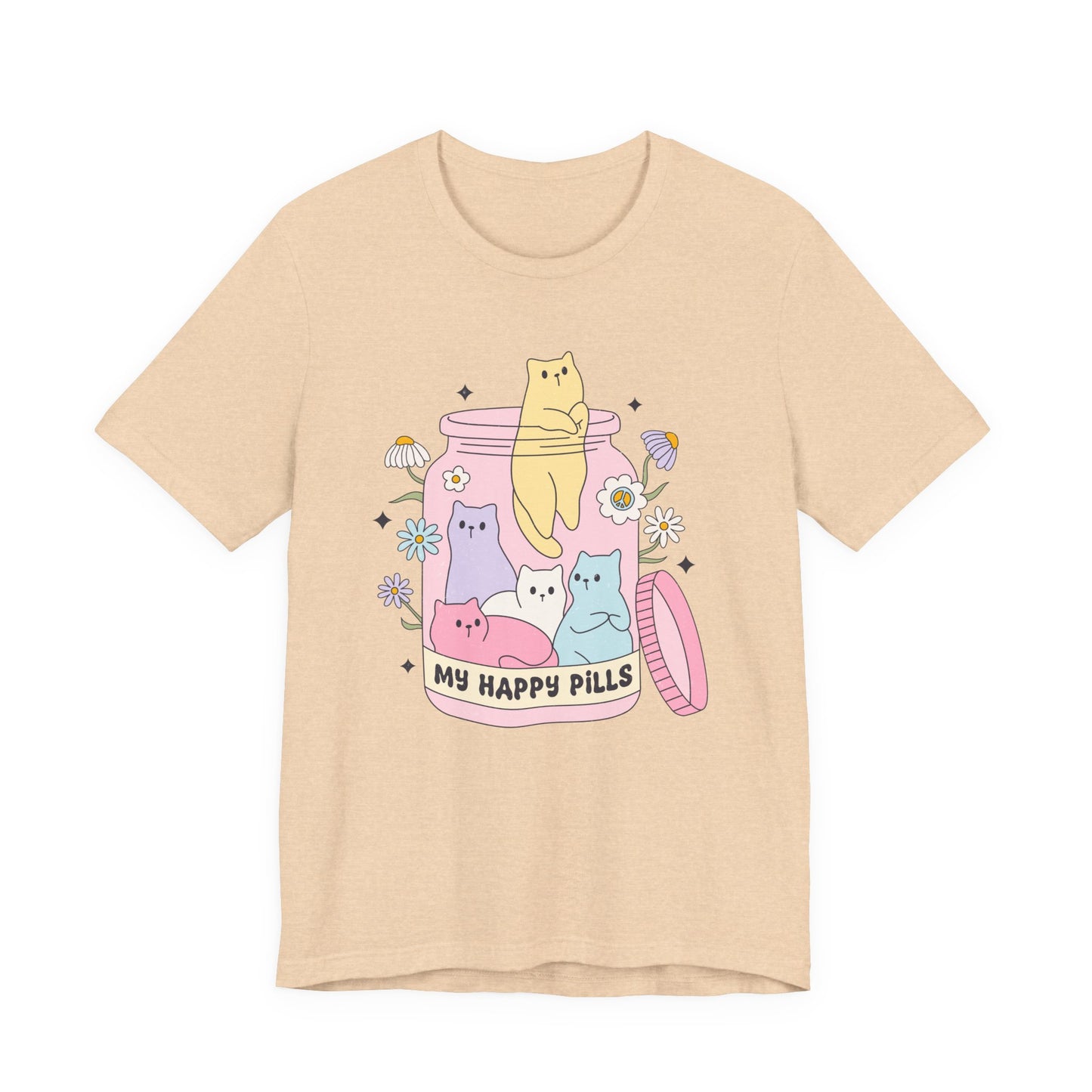 Mental Health Cats TShirt, My Happy Cat Pills, Cute Cat Lover Tee, Mental Health Awareness Shirt, Positive Vibes, Quirky, Self Care Clothing