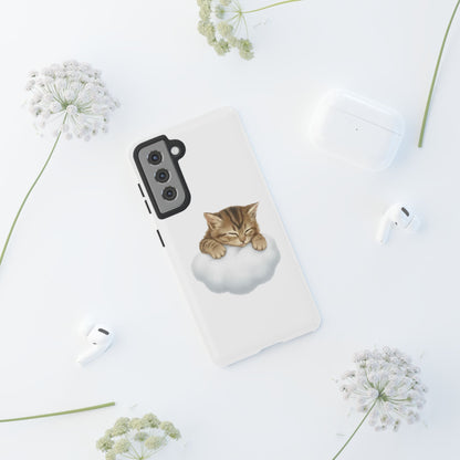 Kitten on Clouds Tough Phone Case | Shockproof Protective Phone Case
