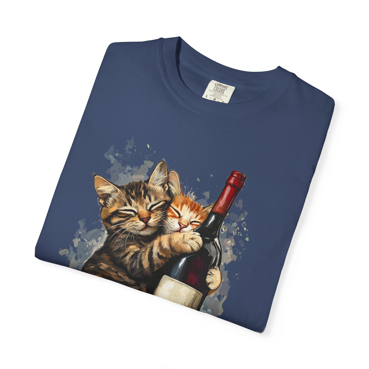 Funny Cats and Wine Unisex T-shirt, Animal Lover Gift, Fur Parents, Cat and Wine Lovers, Funny Cat Shirt, Cat Owner Tee, Wine and Cat Shirt,