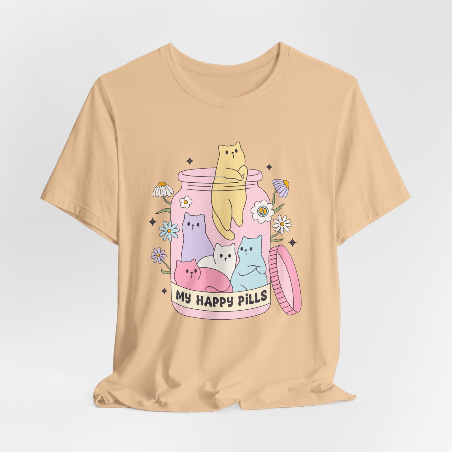 Mental Health Cats TShirt, My Happy Cat Pills, Cute Cat Lover Tee, Mental Health Awareness Shirt, Positive Vibes, Quirky, Self Care Clothing