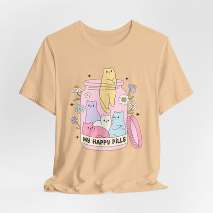 Mental Health Cats TShirt, My Happy Cat Pills, Cute Cat Lover Tee, Mental Health Awareness Shirt, Positive Vibes, Quirky, Self Care Clothing
