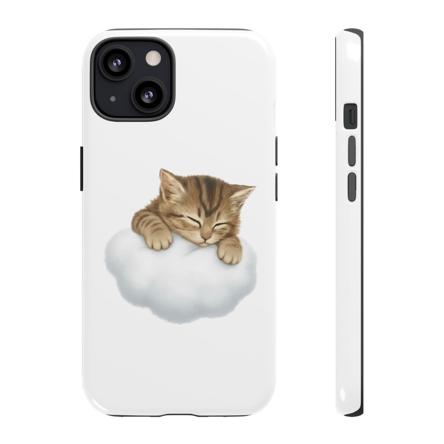 Kitten on Clouds Tough Phone Case | Shockproof Protective Phone Case