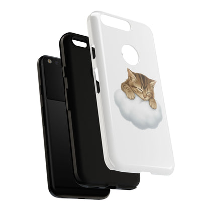 Kitten on Clouds Tough Phone Case | Shockproof Protective Phone Case