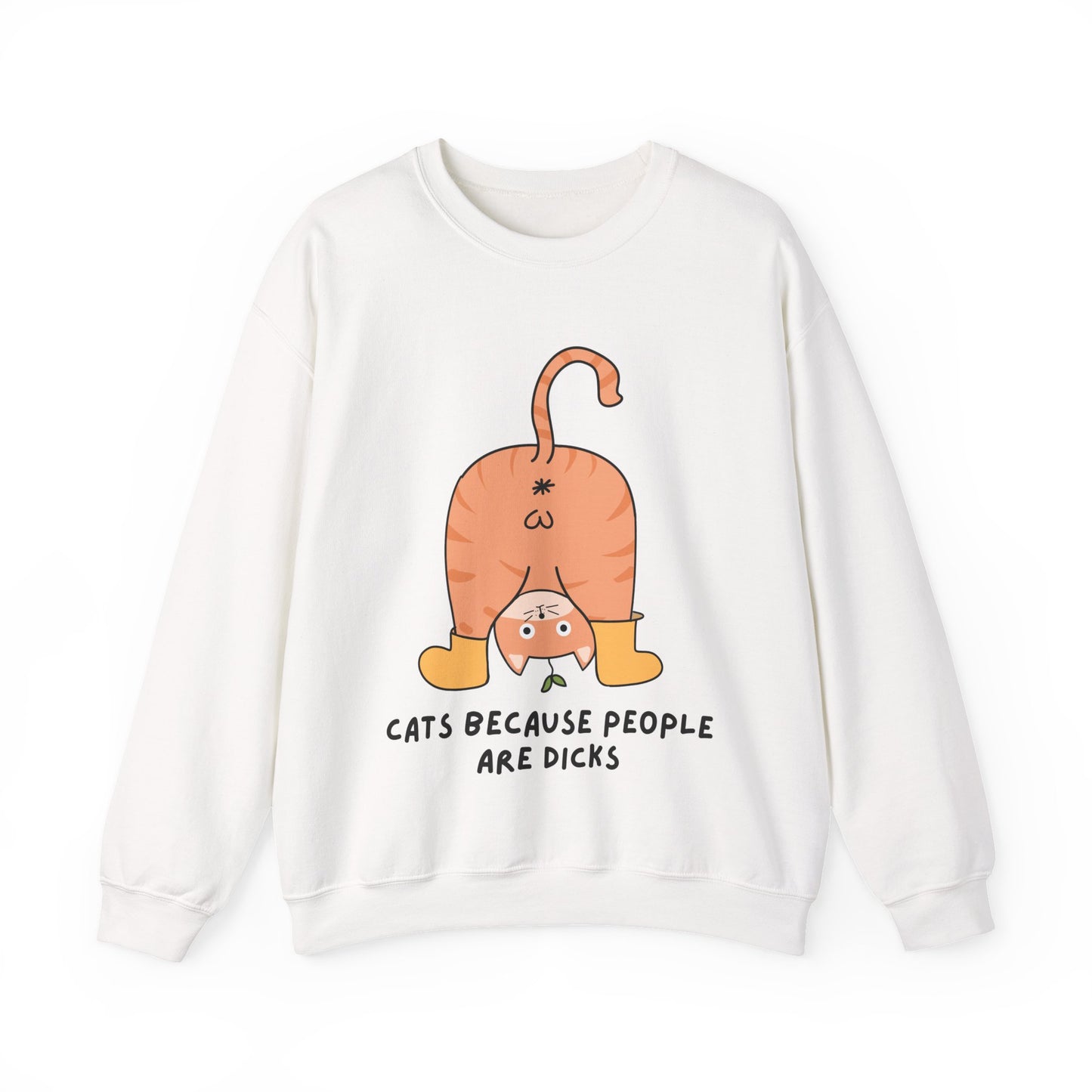 Cats Because People Are Dicks, Cat Mom, Cat Dad, Trendy Sweater, Cat Lovers, Quirky Gift, Fur Parents, Funny Fat Cat, College Sweatshirt