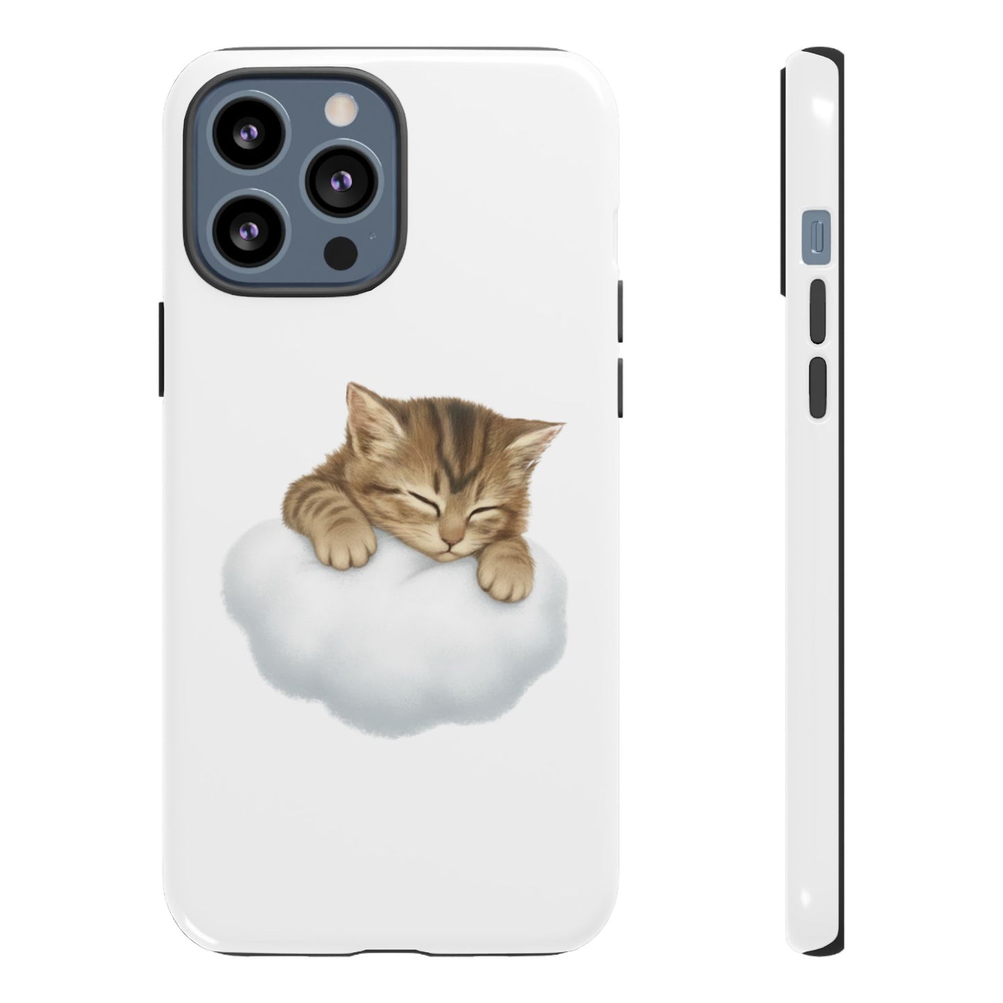 Kitten on Clouds Tough Phone Case | Shockproof Protective Phone Case