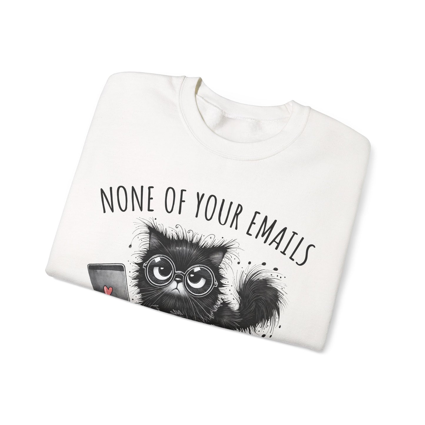 Funny Cat Unisex Sweatshirt, Corporate Humor Gift for Colleague or Boss, Crewneck Jumper, Office Cat Lover Present, Cat Lady Work Apparel