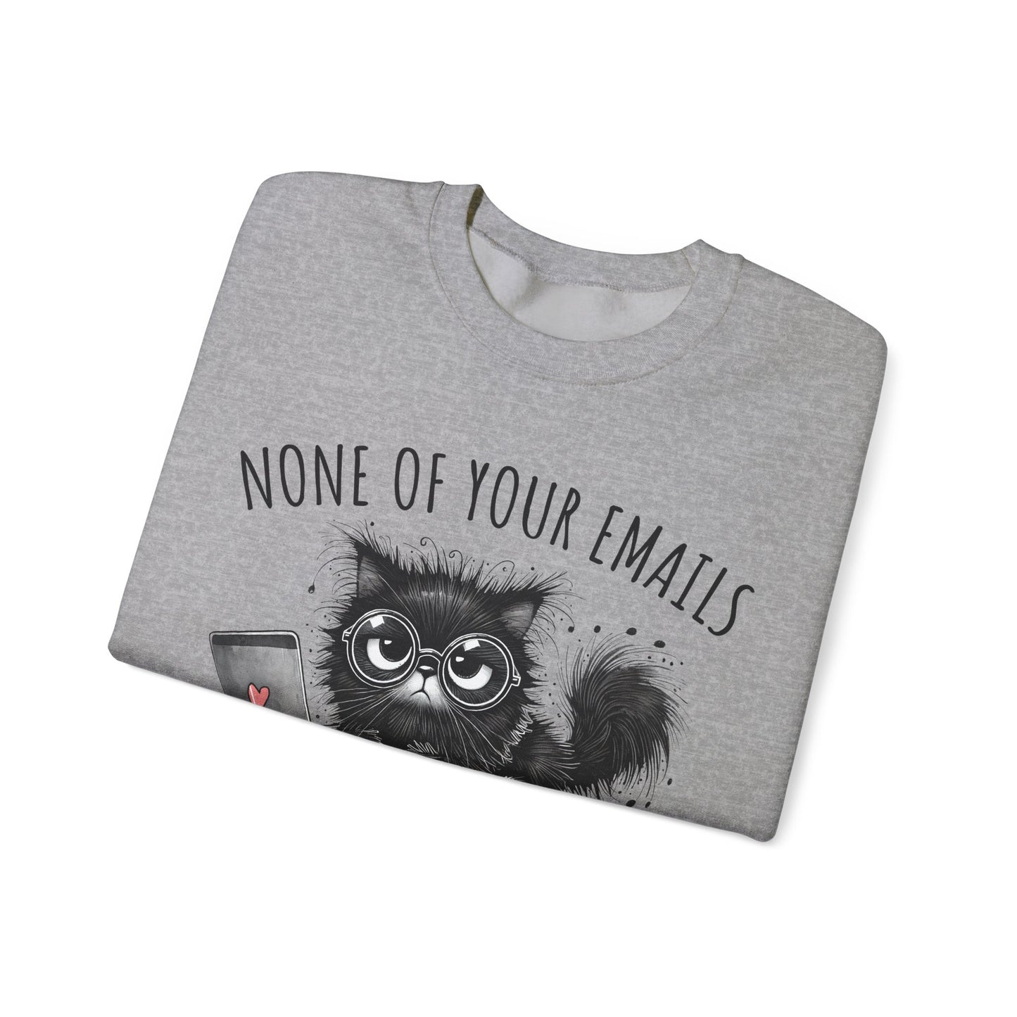 Funny Cat Unisex Sweatshirt, Corporate Humor Gift for Colleague or Boss, Crewneck Jumper, Office Cat Lover Present, Cat Lady Work Apparel