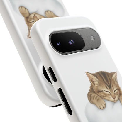 Kitten on Clouds Tough Phone Case | Shockproof Protective Phone Case
