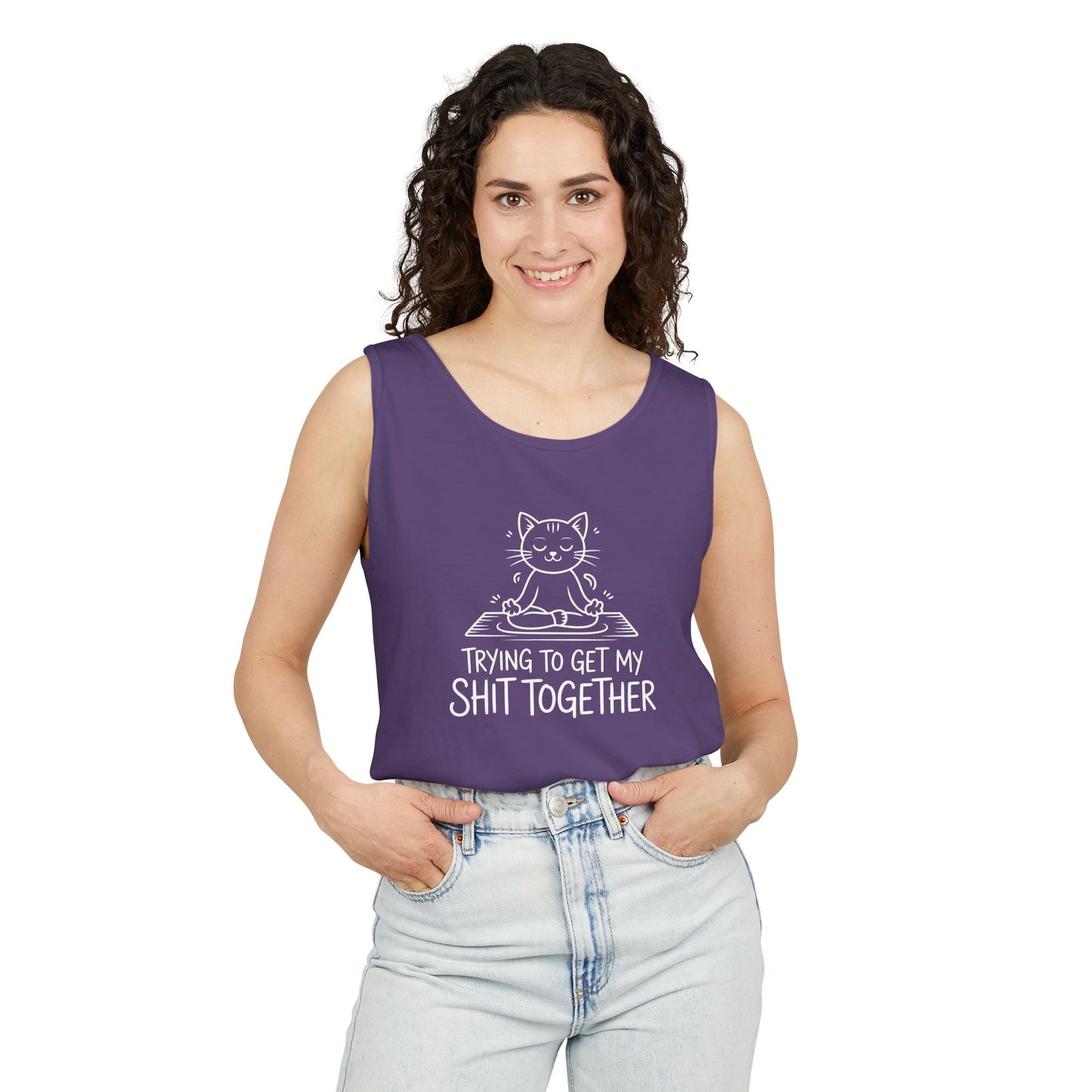 Trying To Get My Shit Together chaotic life tank top | funny statement