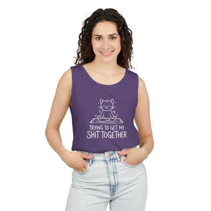 Trying To Get My Shit Together chaotic life tank top | funny statement