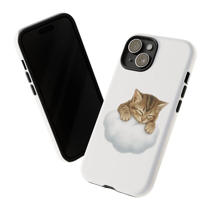 Kitten on Clouds Tough Phone Case | Shockproof Protective Phone Case