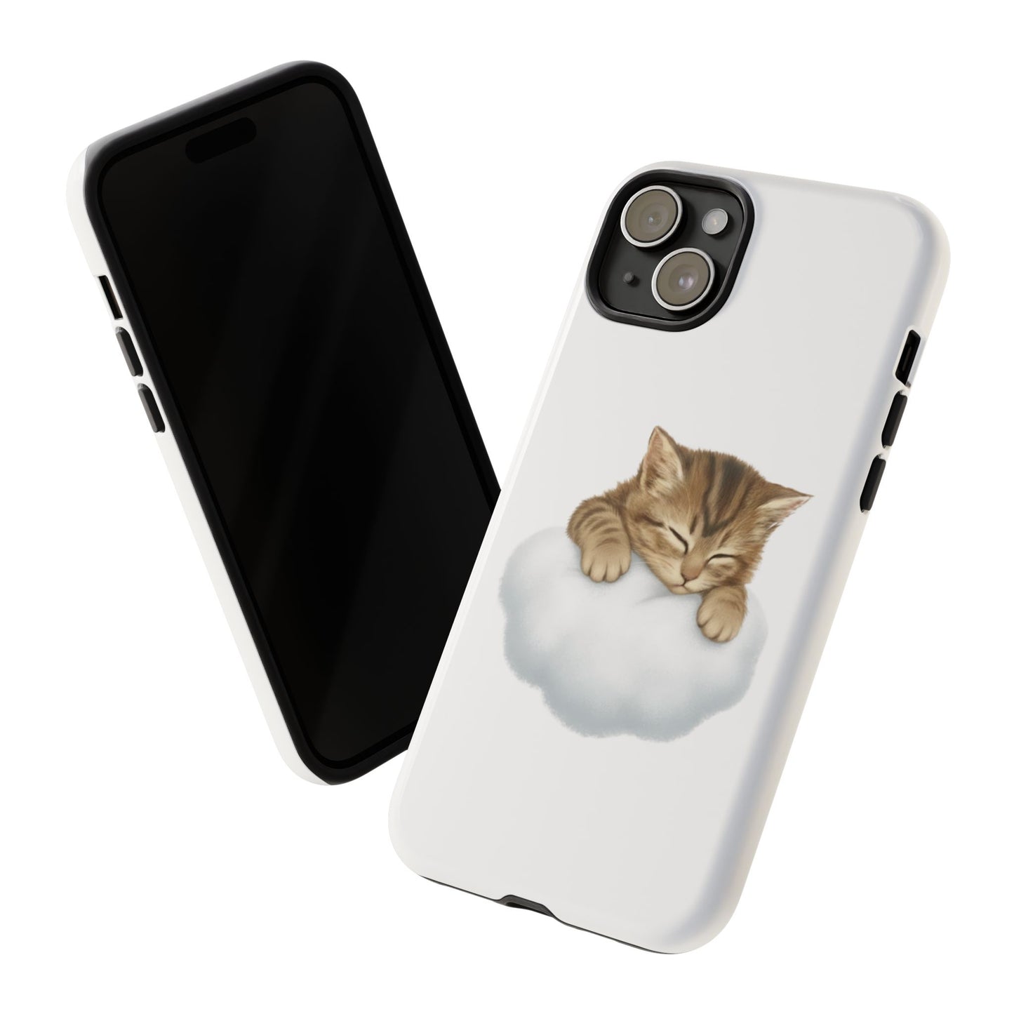 Kitten on Clouds Tough Phone Case | Shockproof Protective Phone Case