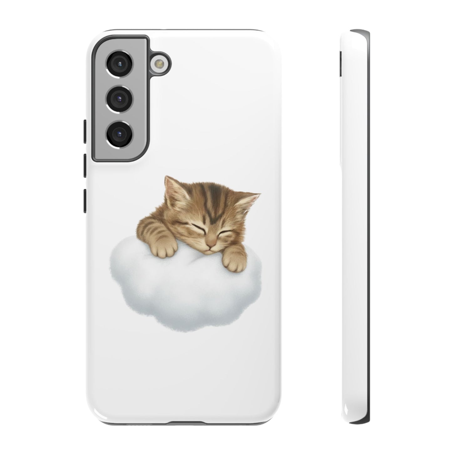 Kitten on Clouds Tough Phone Case | Shockproof Protective Phone Case