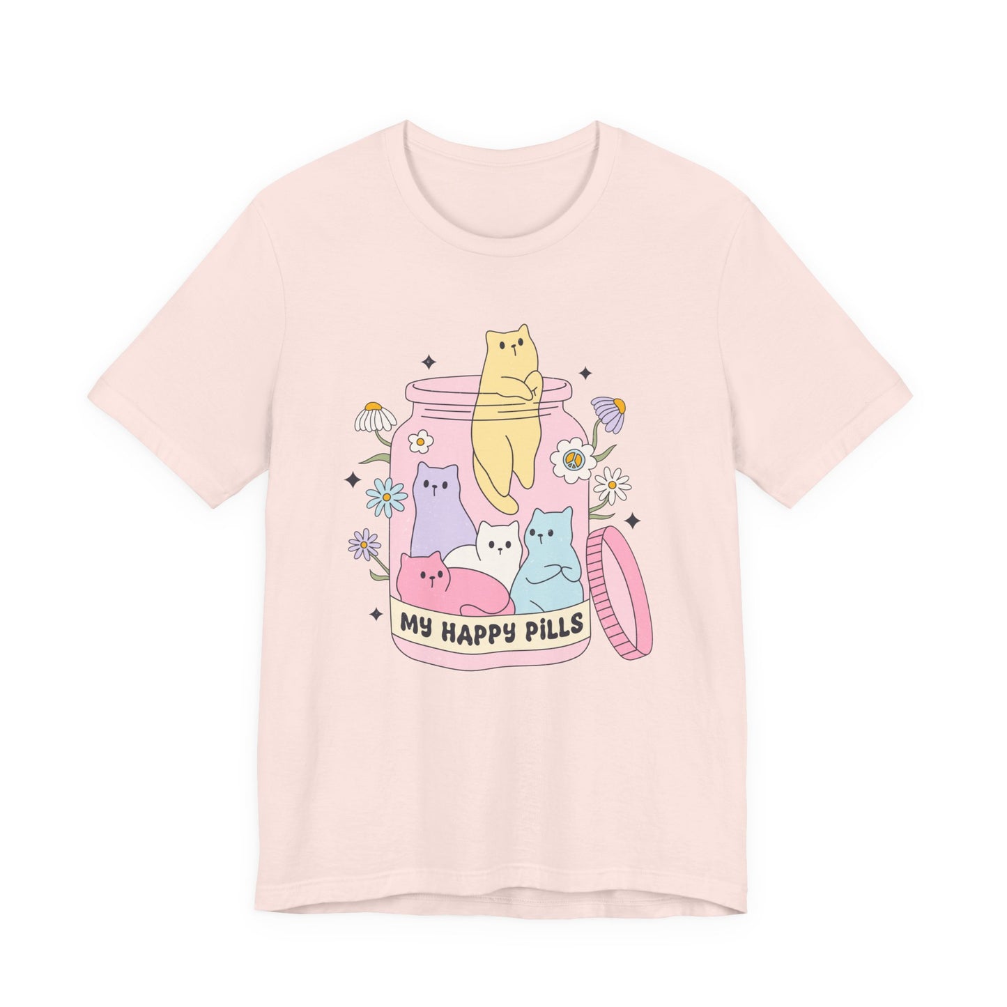 Mental Health Cats TShirt, My Happy Cat Pills, Cute Cat Lover Tee, Mental Health Awareness Shirt, Positive Vibes, Quirky, Self Care Clothing