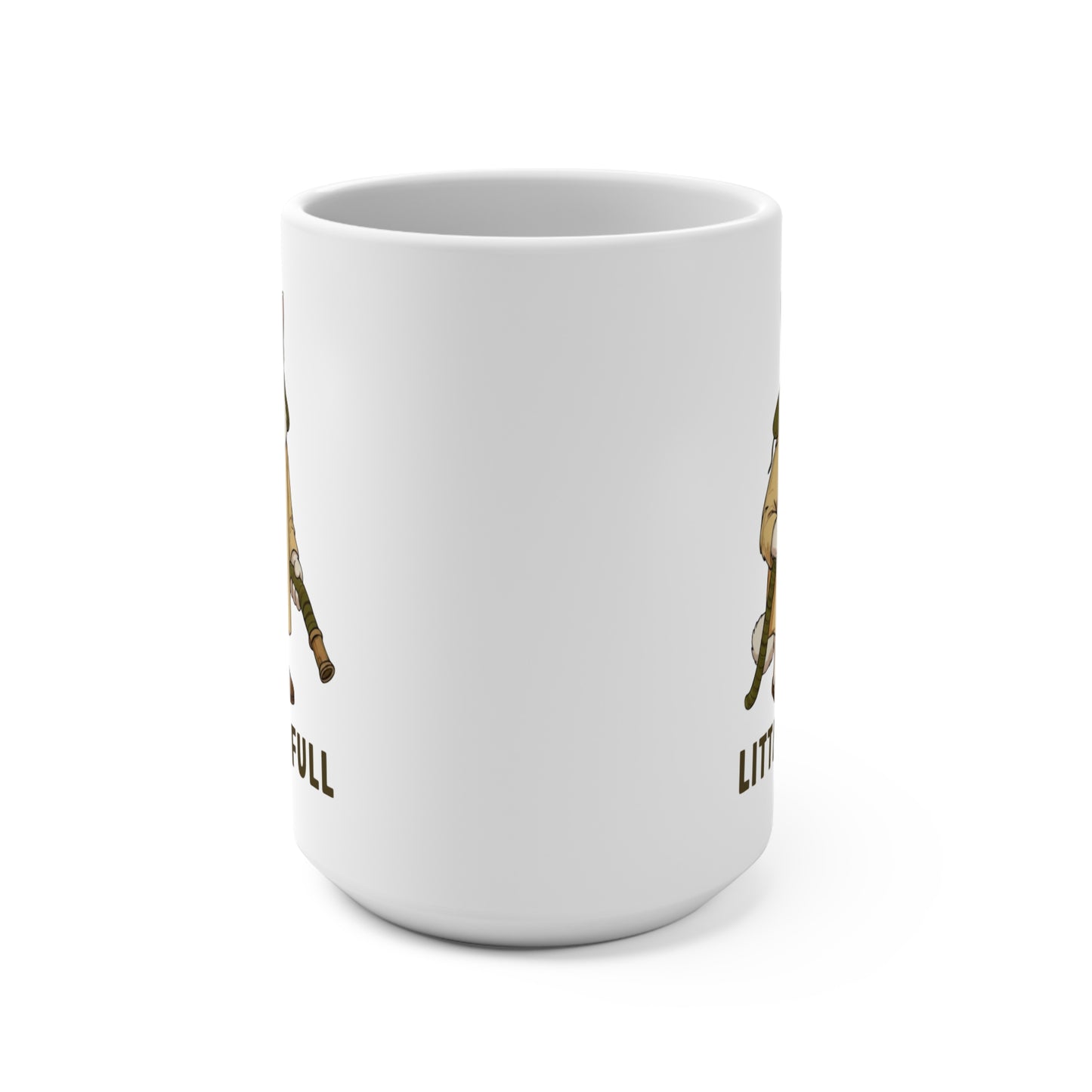 Litter's Full Mug Grumpy Cat with Coffee Mug | Funny Cat Illustration