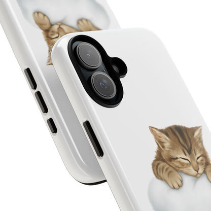 Kitten on Clouds Tough Phone Case | Shockproof Protective Phone Case
