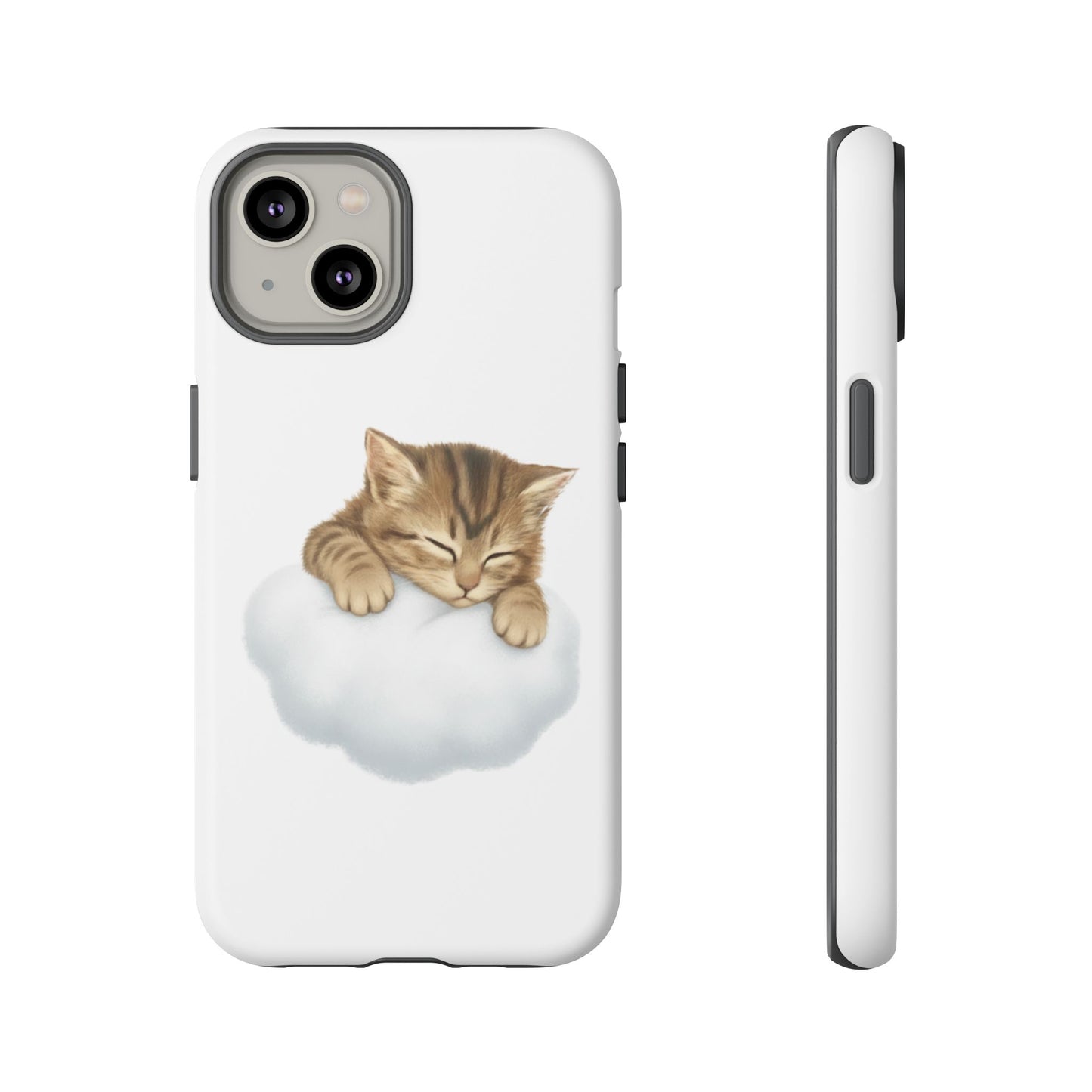 Kitten on Clouds Tough Phone Case | Shockproof Protective Phone Case