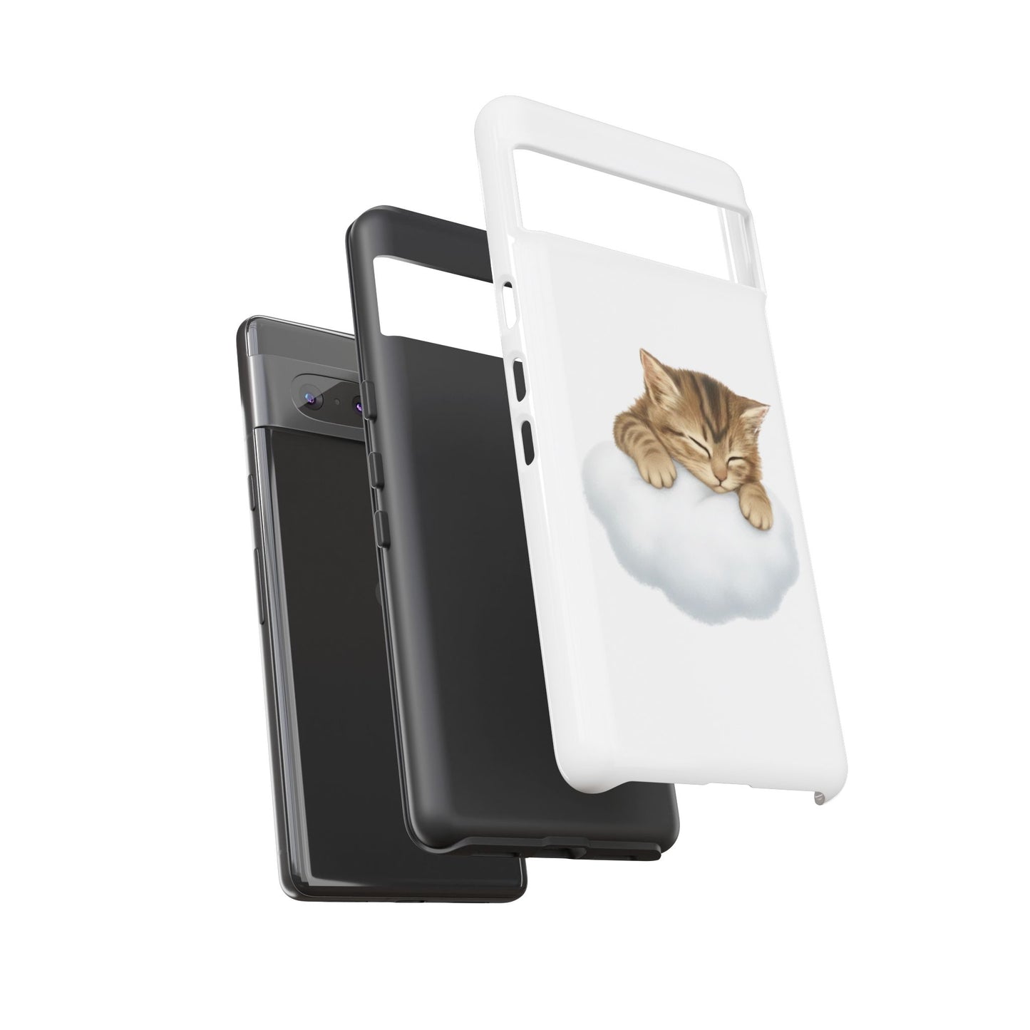 Kitten on Clouds Tough Phone Case | Shockproof Protective Phone Case