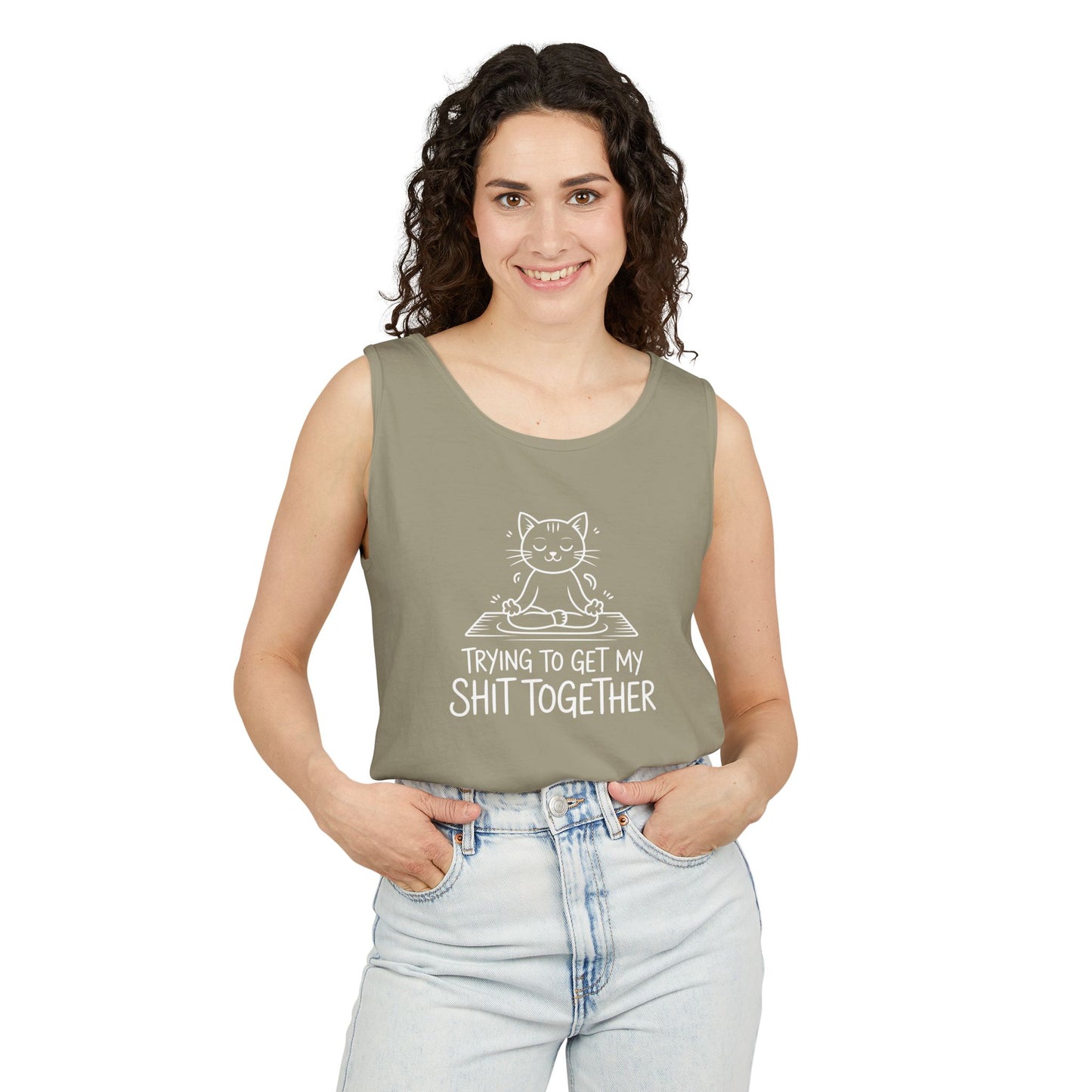 Trying To Get My Shit Together chaotic life tank top | funny statement