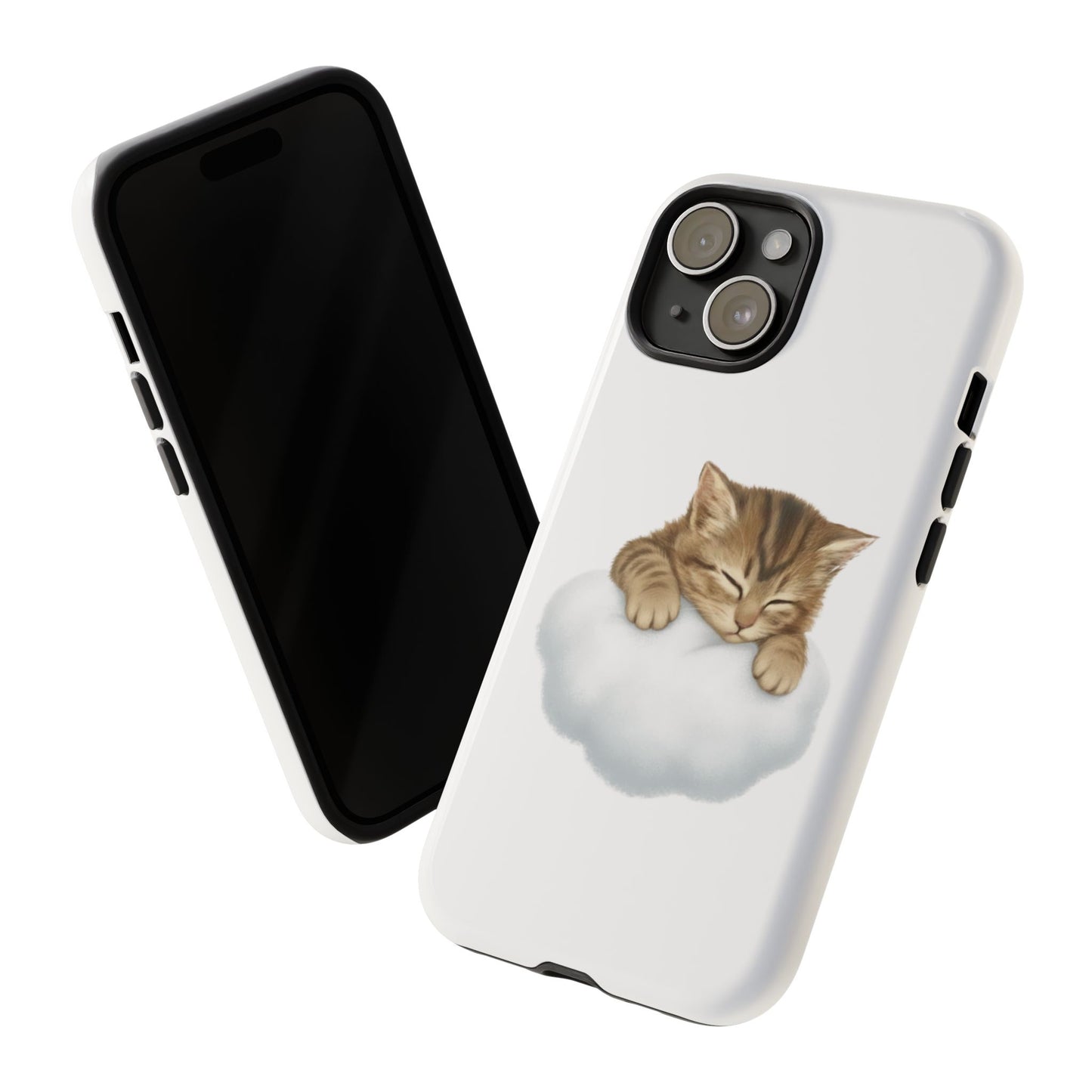 Kitten on Clouds Tough Phone Case | Shockproof Protective Phone Case