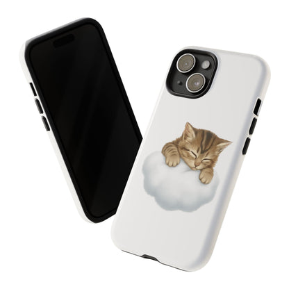 Kitten on Clouds Tough Phone Case | Shockproof Protective Phone Case