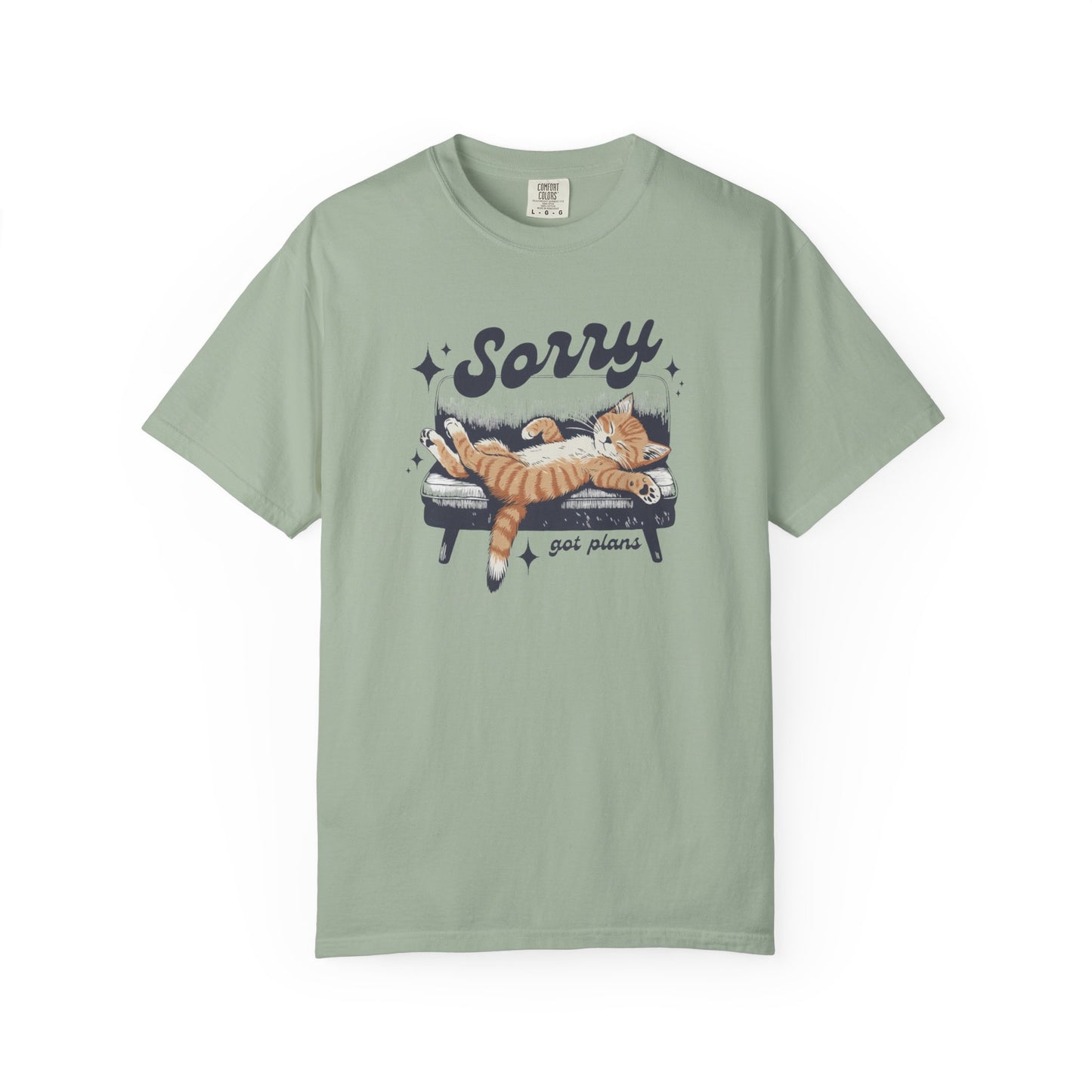 Sorry Got Plans Tired and Lazy Cat T-shirt | Funny Cat Tee
