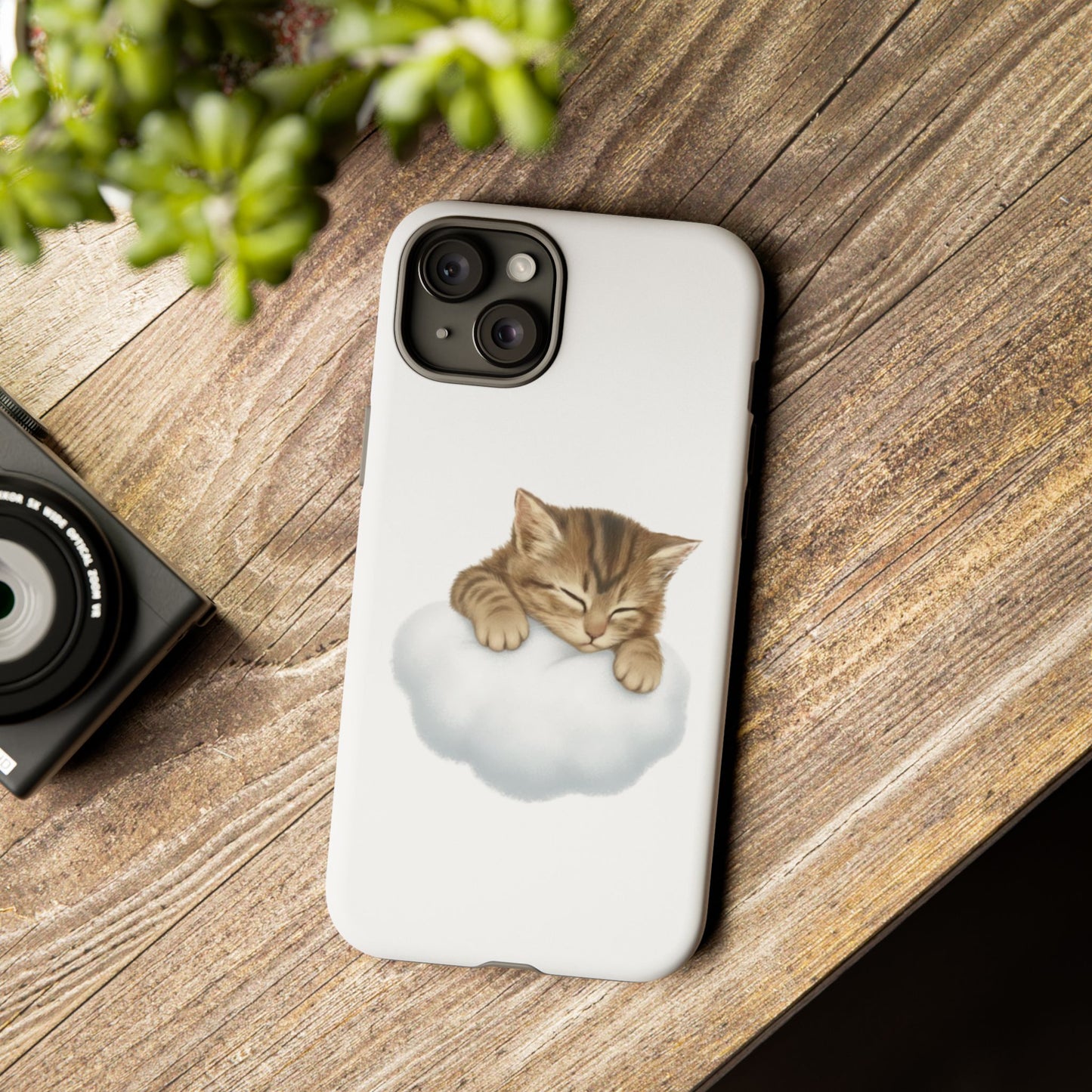 Kitten on Clouds Tough Phone Case | Shockproof Protective Phone Case