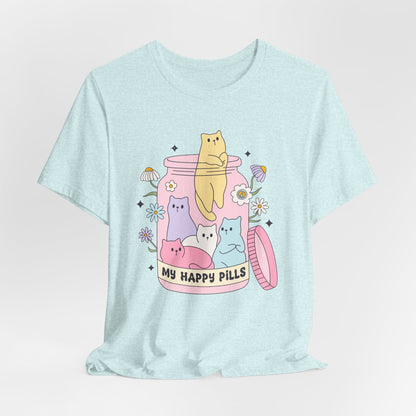 Mental Health Cats TShirt, My Happy Cat Pills, Cute Cat Lover Tee, Mental Health Awareness Shirt, Positive Vibes, Quirky, Self Care Clothing