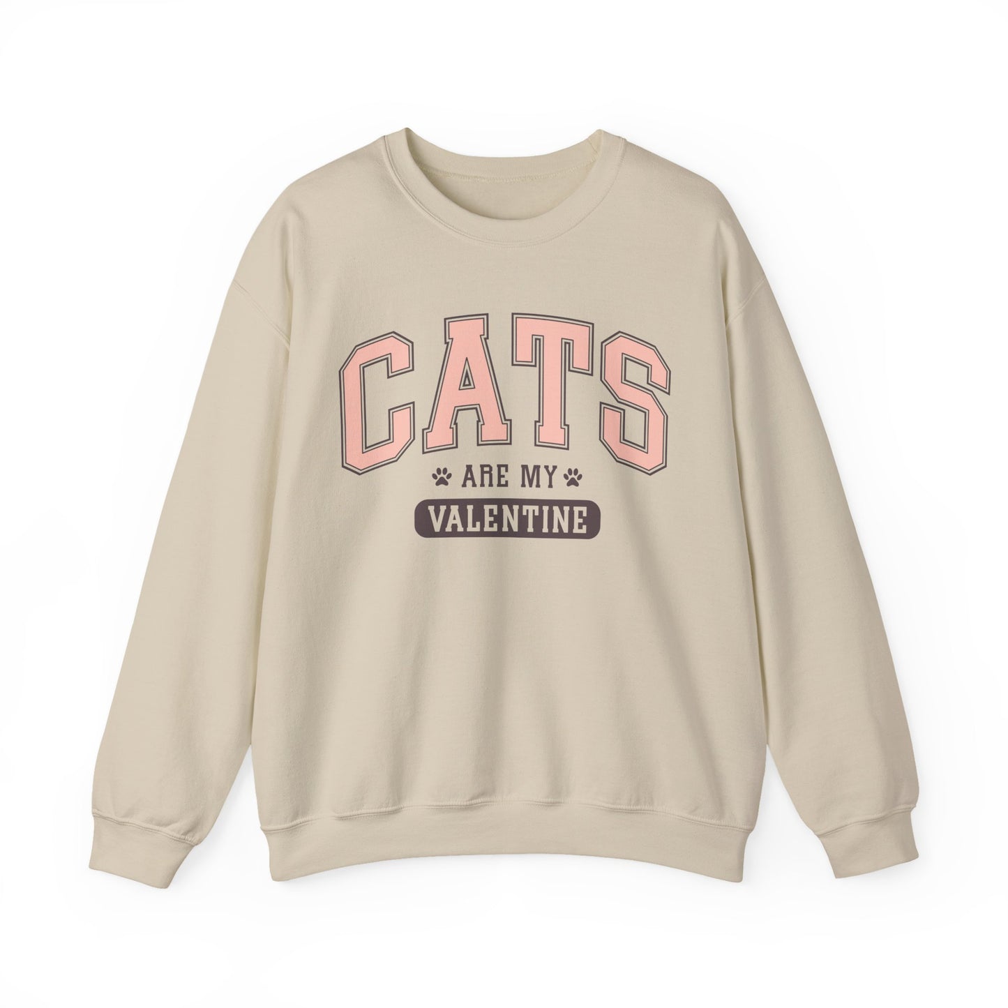 Cats Are My Valentine, Funny, Trendy Valentines, Hearts Day, Retro, Fur Parent, Introverts Gift, Oversized, Lounge Wear, Homebody Sweatshirt