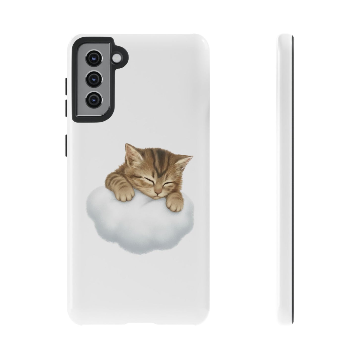Kitten on Clouds Tough Phone Case | Shockproof Protective Phone Case