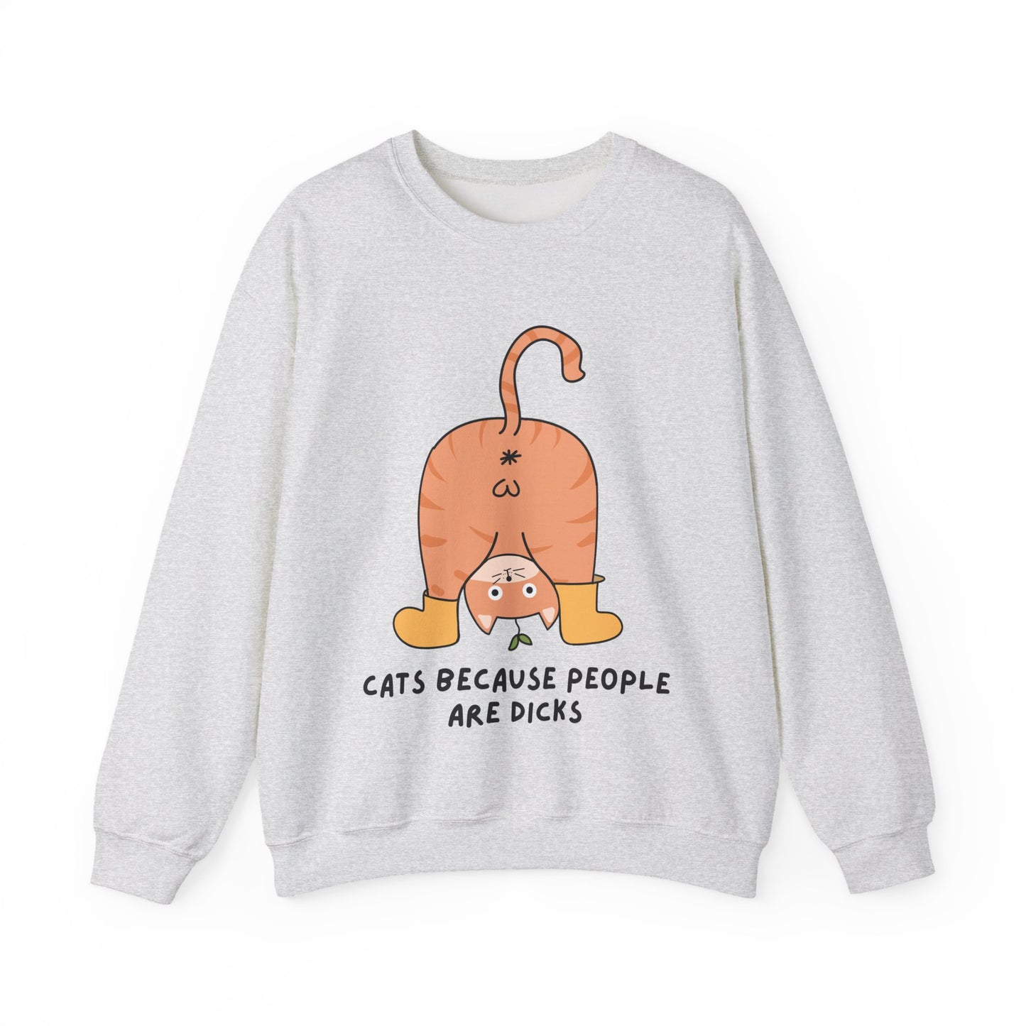 Cats Because People Are Dicks, Cat Mom, Cat Dad, Trendy Sweater, Cat Lovers, Quirky Gift, Fur Parents, Funny Fat Cat, College Sweatshirt