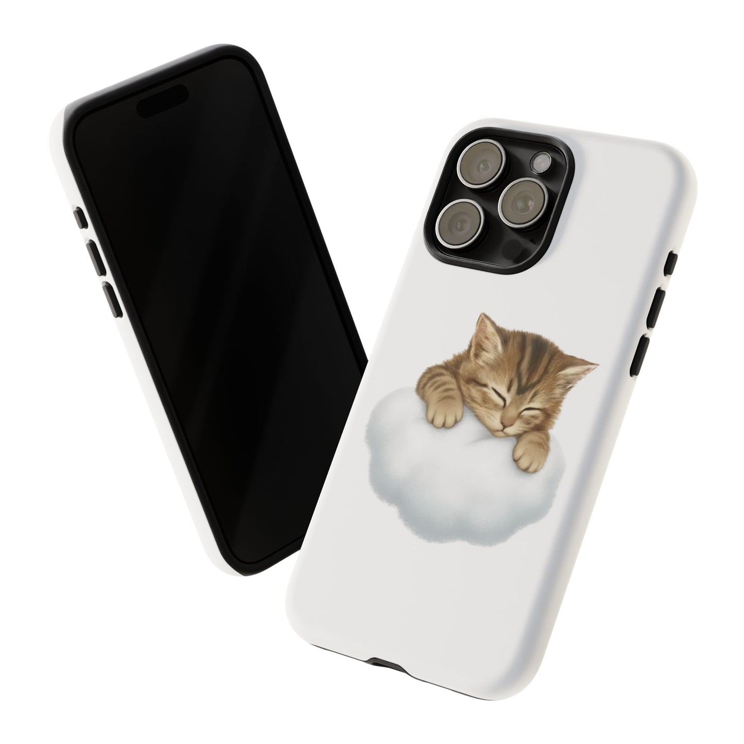Kitten on Clouds Tough Phone Case | Shockproof Protective Phone Case