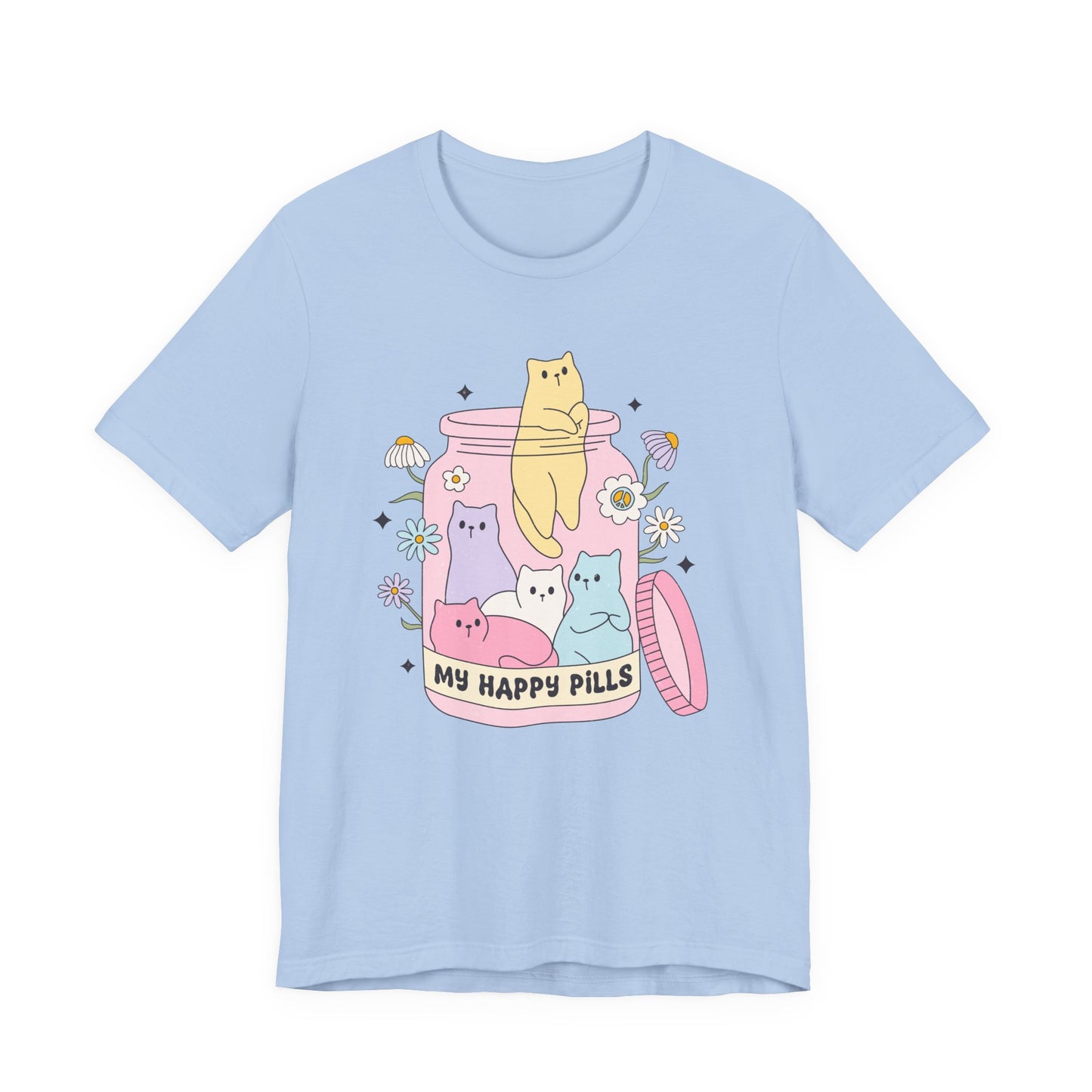 Mental Health Cats TShirt, My Happy Cat Pills, Cute Cat Lover Tee, Mental Health Awareness Shirt, Positive Vibes, Quirky, Self Care Clothing