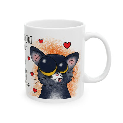 Hug Your Meow Ceramic Mug, Cat Lovers Gift, Coffee Cup, Funny Tea Cup, Pet Owner Present, Colleagues and Friends Gift, Cat Dad, Mom