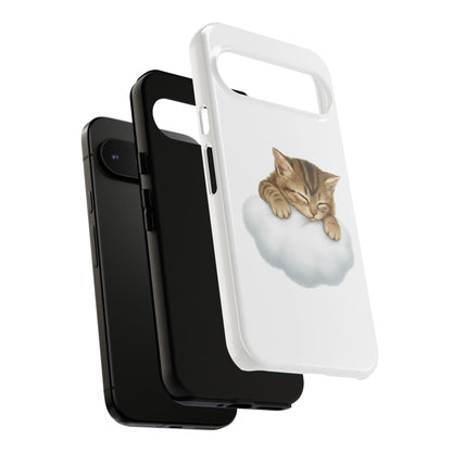 Kitten on Clouds Tough Phone Case | Shockproof Protective Phone Case
