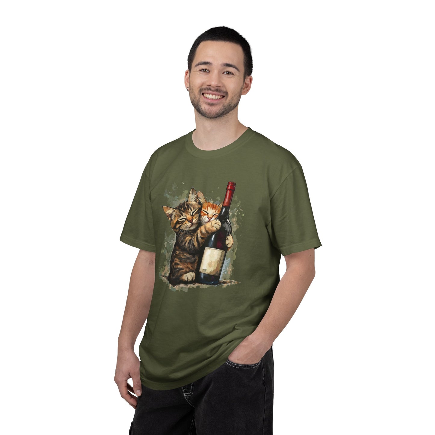 Funny Cats and Wine Unisex T-shirt, Animal Lover Gift, Fur Parents, Cat and Wine Lovers, Funny Cat Shirt, Cat Owner Tee, Wine and Cat Shirt,