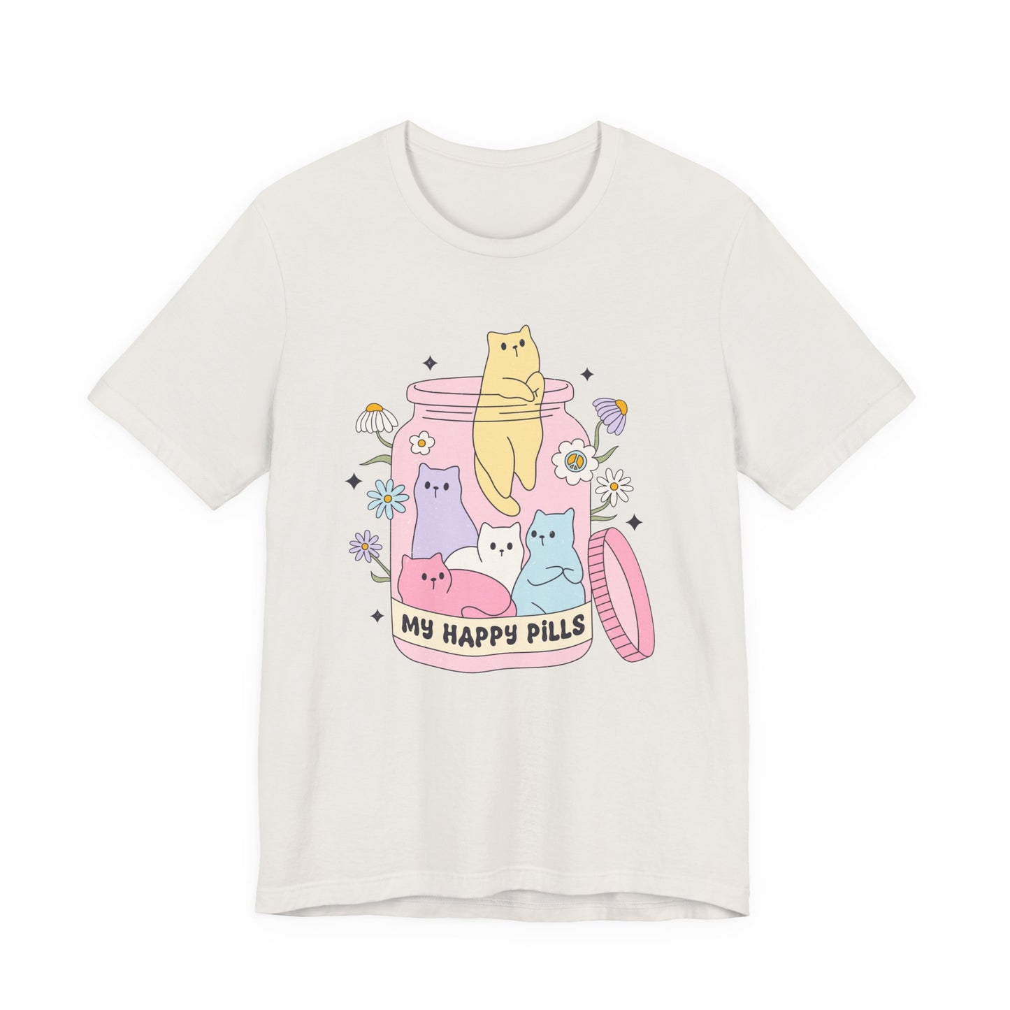 Mental Health Cats TShirt, My Happy Cat Pills, Cute Cat Lover Tee, Mental Health Awareness Shirt, Positive Vibes, Quirky, Self Care Clothing