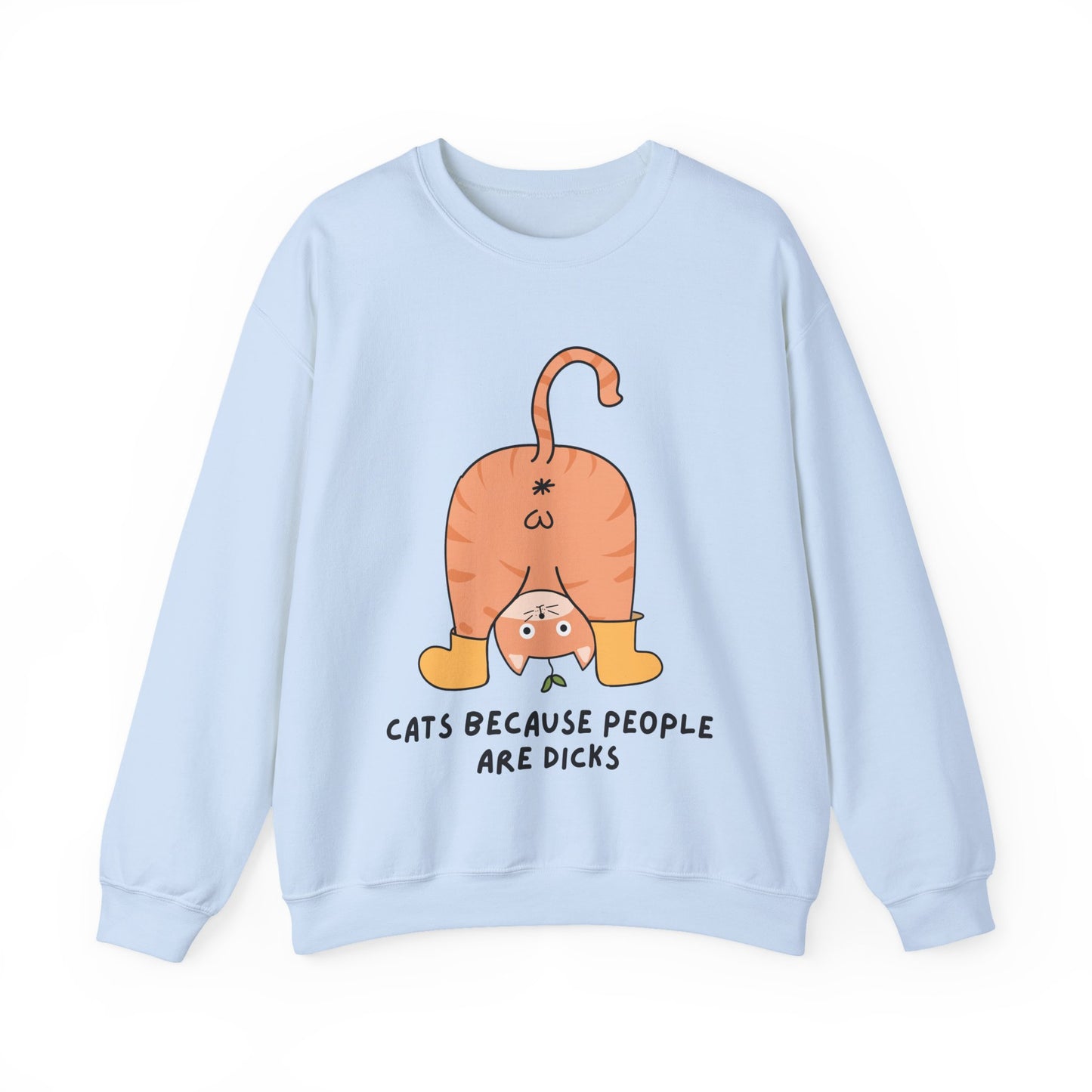 Cats Because People Are Dicks, Cat Mom, Cat Dad, Trendy Sweater, Cat Lovers, Quirky Gift, Fur Parents, Funny Fat Cat, College Sweatshirt