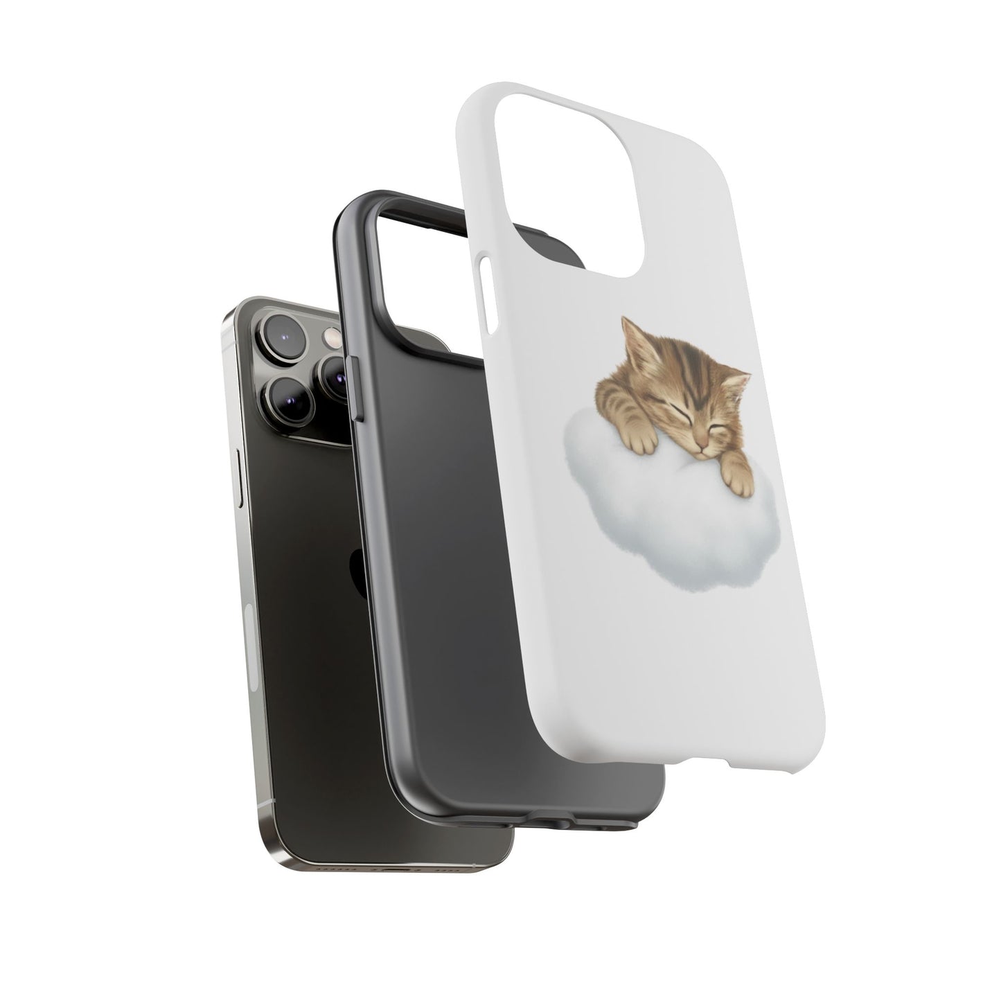 Kitten on Clouds Tough Phone Case | Shockproof Protective Phone Case