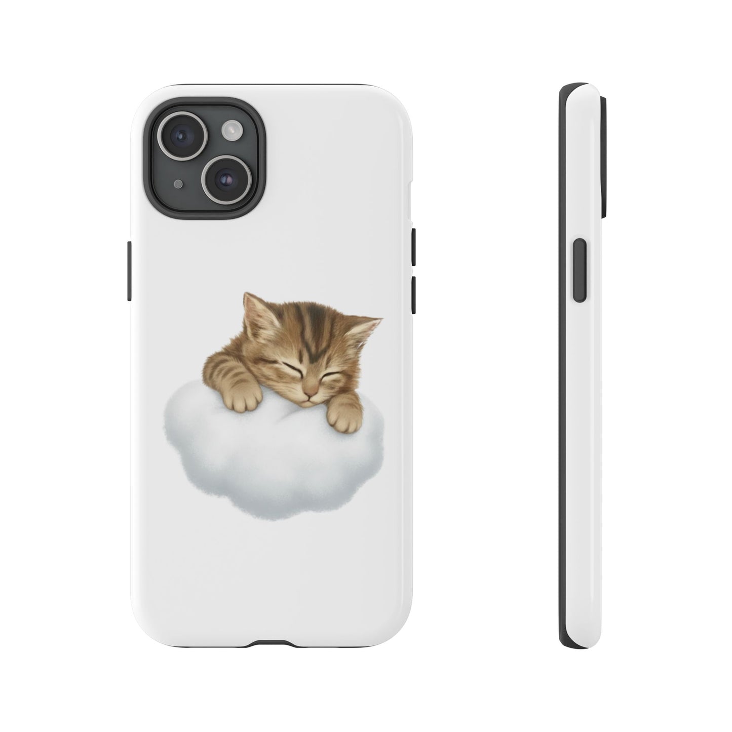 Kitten on Clouds Tough Phone Case | Shockproof Protective Phone Case