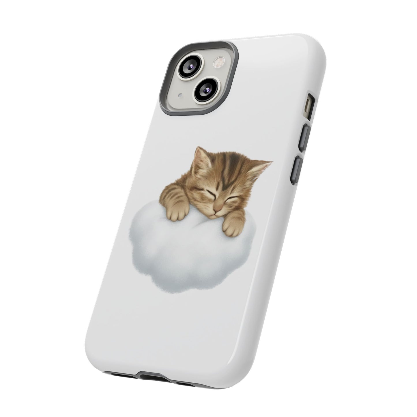 Kitten on Clouds Tough Phone Case | Shockproof Protective Phone Case