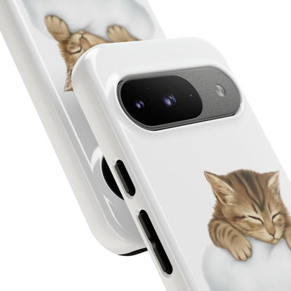 Kitten on Clouds Tough Phone Case | Shockproof Protective Phone Case